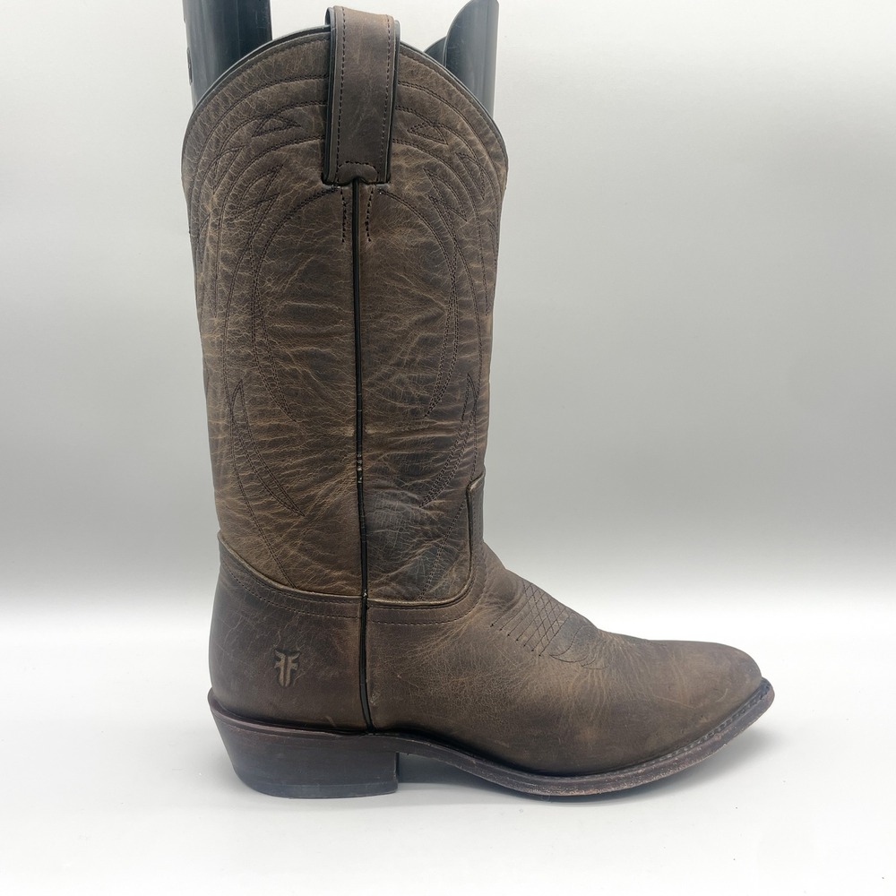 Frye Billy Western Boots Womens 9.5 B Brown Distressed Leather Coastal Cowgirl